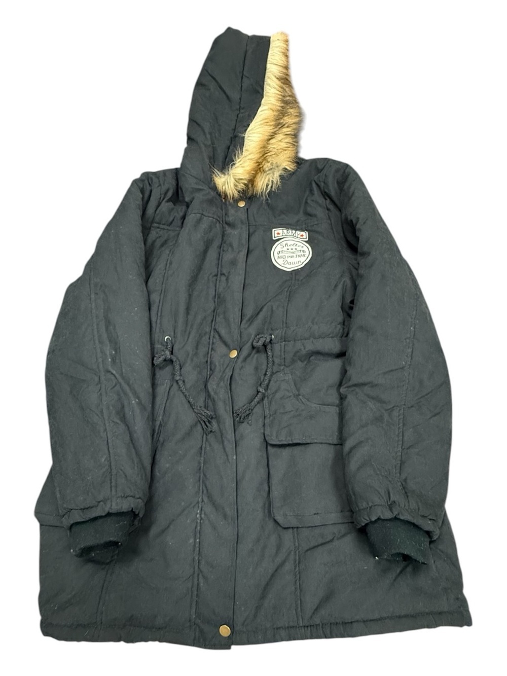 Ilovesia Faux Fur Lined Parka With Faux Fur Trimmed Hood